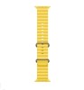 Curea smartwatch,THD, modelul Ocean, compatibila cu Apple Watch Ultra2 49 mm, Apple Watch 45 mm seria 9, Apple Watch SE 44 mm, marime universala, galb