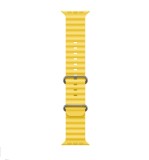 Curea smartwatch,THD, modelul Ocean, compatibila cu Apple Watch Ultra2 49 mm, Apple Watch 45 mm seria 9, Apple Watch SE 44 mm, marime universala, galb