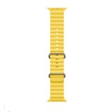 Curea smartwatch,THD, modelul Ocean, compatibila cu Apple Watch Ultra2 49 mm, Apple Watch 45 mm seria 9, Apple Watch SE 44 mm, marime universala, galb