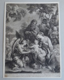 Giuseppe Bartolommeo Chiari &quot;Fuga in Egipt&quot; mezzotinta 1707, Religie, Cerneala, Altul