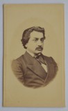 CDV Atelier Romania - portret de bărbat cu mustață - a doua jumătate a secolului XIX