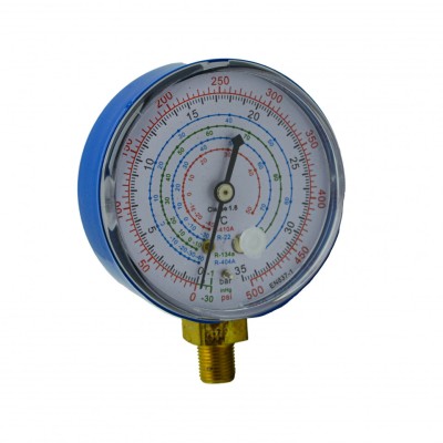 Manometru Freon R410a, R134a, R404a, 70mm, 1/8&amp;#039;, albastru foto