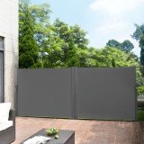 Paravan solar dublu Alcazaba 160 x 300 x 300 cm gri [pro.tec] HausGarden Leisure