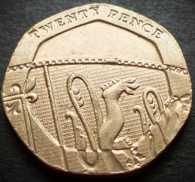 Moneda 20 PENCE - ANGLIA / MAREA BRITANIE, anul 2009 * cod 3339 foto