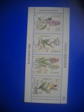 HOPCT TIMBRE SUEDIA MNH 1017 ORHIDEE-BLOC -4 VALORI 1982-NESTAMPILAT