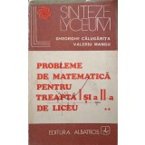 PROBLEME DE MATEMATICA PENTRU TREAPTA I SI A II-A DE LICEU VOL.2-GHEORGHE CALUGARITA, VALERIU MANGU-342399