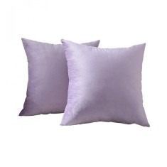 Set 2 huse pernute decorative din catifea cu fermoar, 45x45 cm, Madison, densitate 700 g/ml, Very light purple