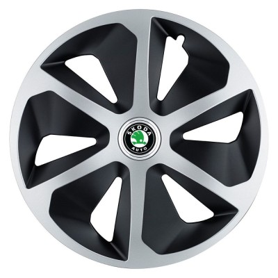 Set 4 capace roti Roco Gri-Negru R17 pentru gama auto Skoda foto