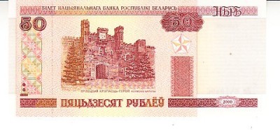 B11 - Bancnota foarte veche - Belarus - 50 ruble - 2000 foto