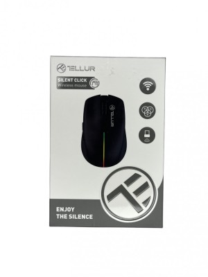 Mouse wireless Tellur, Silent Click, culoare negru foto