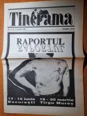 ziarul tinerama 25-31 ianuarie 1991-interviu adrian nastase,mineriada foto