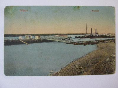 Rara! Carte postala Silistra:Portul,circulata 1916 foto
