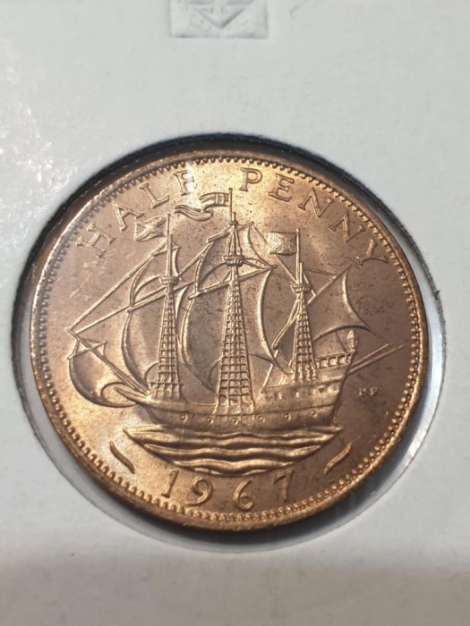 F3 Anglia 1/2 penny 1967 UNC