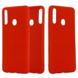 Husa protectie compatibila cu samsung a20e liquid silicone case rosu