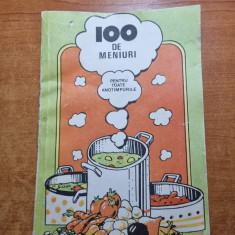 carte de bucate - 100 de meniuri pentru toate anotimpurile - din anul 1989