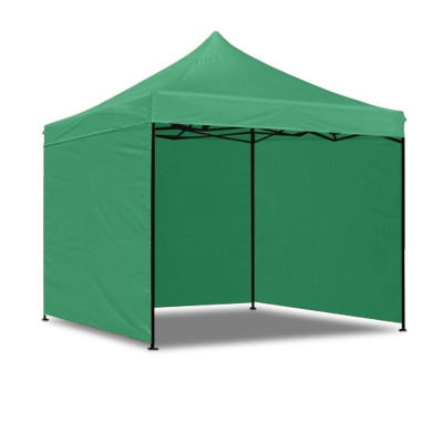Cort gradina quick tent, 3x3x3 m, 3 pereti laterali, structura metalica, impermeabil, verde foto