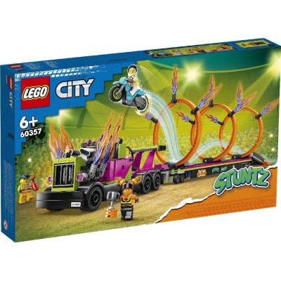 LEGO CITY CAMION DE CASCADORIE SI PROVOCAREA CERCURILOR DE FOC 60357 foto