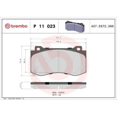 Placute frana Chrysler 300c (Lx Le) 09.04-, 300c Touring (Lx Le) 09.04-12.10, C5 X (Nd Nc) 09.10-; Dodge Challenger Coupe 09.07-, Charger 06.05-12.10 foto