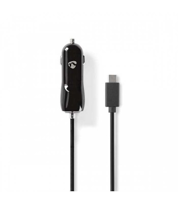 Incarcator auto bricheta cu USB Type C 3A 15W negru Nedis foto
