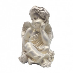 Statueta decorativa, Inger, Alb, 21 cm, DV21-16