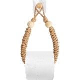 Cumpara ieftin Suport pentru hartie iegienica din iuta, lungime 45 cm, maro