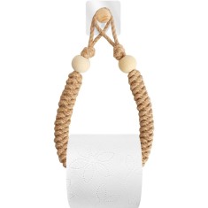 Suport pentru hartie iegienica din iuta, lungime 45 cm, maro