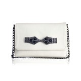 Cumpara ieftin Poșetă Piele Naturală Crem Blair - Geantă Damă Elegantă, Clutch de Cocktail, Curea &amp; Lanț, Made in Greece, 17x25x7cm