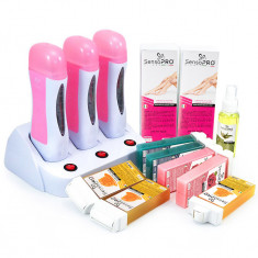 Kit Epilare Triple Pink Ital + CADOU Rezerva Ceara cu Aplicator Ingust