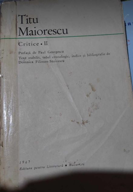 Critice - vol. II de Titu Maiorescu