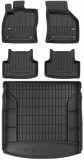 Set Covorase Auto Cauciuc Negro Seat Leon 3 2012&rarr; ST / Combi Pro Line Tip Tavita 3D 3D407060 + Tavita Portbagaj Negro Seat Leon 3 2012&rarr; ST / Combi TM4