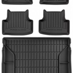 Set Covorase Auto Cauciuc Negro Seat Leon 3 2012→ ST / Combi Pro Line Tip Tavita 3D 3D407060 + Tavita Portbagaj Negro Seat Leon 3 2012→ ST / Combi TM4