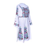Rochie traditionala, dama, RA20 , marime XL, alb