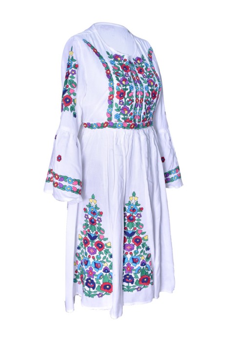 Rochie traditionala, dama, RA20 , marime XL, alb