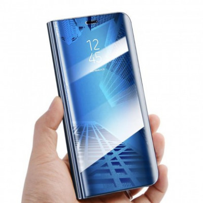 Husa Flip Carte CLEAR VIEW Samsung A715 Galaxy A71 Albastru foto