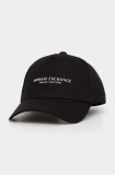 Armani Exchange șapcă de baseball din bumbac culoarea negru, cu imprimeu, 944207 3R130