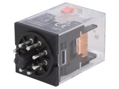 Releu electromagnetic DPDT 24VAC 10A foto