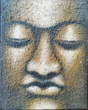 Chipul lui Budha, pictură pe p&acirc;nză
