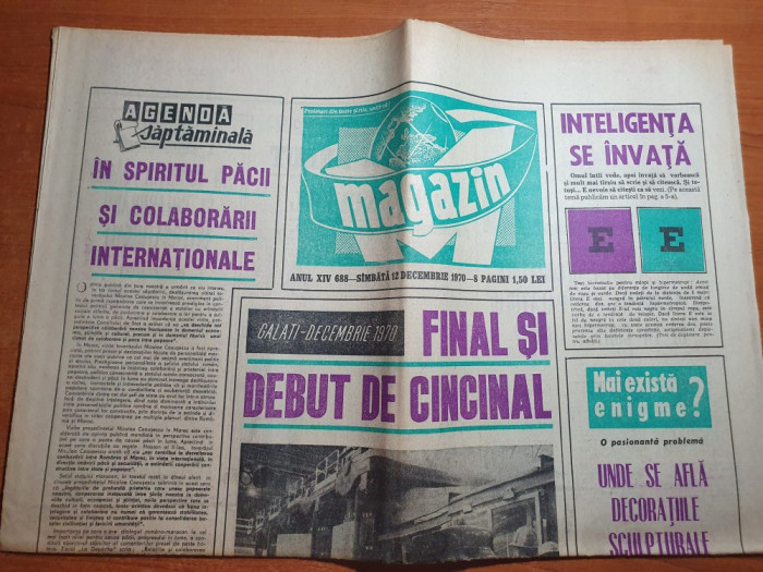 magazin 12 decembrie 1970-combinatul siderurgic galati,sahia film 20 de ani