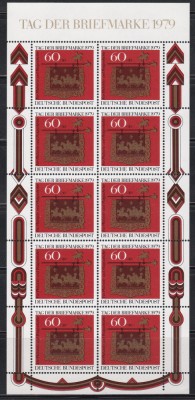 Germania 1979 - Ziua Timbrului, Bloc, MNH foto