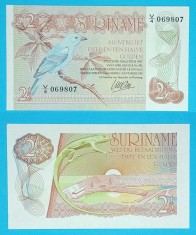 Surinam 2.5 Gulden 1985 &amp;#039;Tangara&amp;#039; UNC serie: V/4 069807 foto