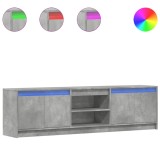 Cumpara ieftin Dulap TV cu LED, gri beton, 180x34x50 cm, lemn prelucrat