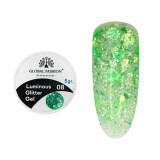 Gel luminiscent Luminous Glitter Gel cu sclipici hexagon 5g, 08