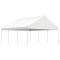 Gossi foisor cu acoperis, alb, 6,69x5,88x3,75 m, polietilena