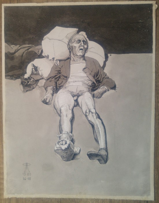 Vagabond// tehnica mixta pe hartie, Radu Mihai Mihalcea