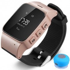 Ceas GPS Copii si Seniori iUni U100, Telefon incorporat, Pedometru, Notificari, Wi-fi, Rose Gold + Boxa Cadou foto