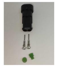 Set conector cablu Superseal 1.5 tata mufa 2 pin 2 pini inclusi + 2 garnituri incluse IP67 TE Connectivity 282104-1-SET-M
