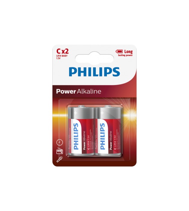 Philips Power C/LR14 Alcaline-Conținutul pachetului 1x Blister