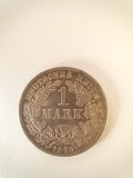 Moneda 1 Marca 1875 D XF/ AUNC Argint