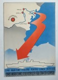 LINII MARITIME ITALIENE PENTRU LUMEA INTREAGA , PLIANT DE RECLAMA , EDITIE INTERBELICA