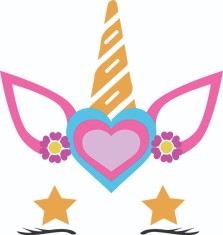 Sticker decorativ, Unicorn, Roz, 63 cm, 7142ST foto